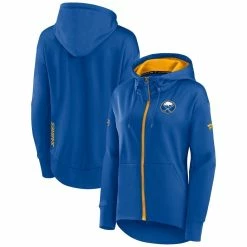 Best deal 😀 Women's Fanatics Branded Royal Buffalo Sabres Authentic Pro Rink Full-Zip Hoodie ⭐