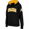 Best Sale ⌛ Colosseum 👩 Women's Stadium Athletic Black Appalachian State Mountaineers Arched Name Full-Zip Hoodie 🤩 -women‘s clothing store unnamed file 2172