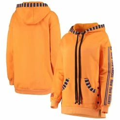 Best Sale ✔️ Women's Qore Orange New York Knicks Perfectly Oversized Team Pullover Hoodie 👍