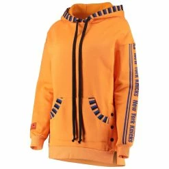 Best Sale ✔️ Women's Qore Orange New York Knicks Perfectly Oversized Team Pullover Hoodie 👍 -women‘s clothing store unnamed file 2178