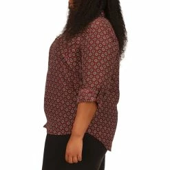 Cheapest 🧨 Michael Kors Plus Size PJ Foulard Lock Zip 👚 Shirt 💯 -women‘s clothing store unnamed file 219