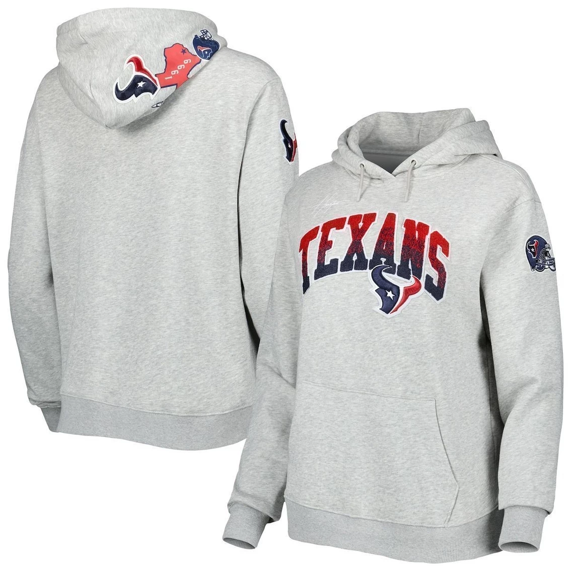 Cheap π Women's Pro Standard Heather Gray Houston Texans Local Patch Pullover Hoodie βοΈ 4 Cheap π Women's Pro Standard Heather Gray Houston Texans Local Patch Pullover Hoodie βοΈ - Image 2
