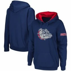 Best Sale 🥰 Stadium Athletic 👩 Women's Navy Gonzaga Bulldogs Team Big Logo Pullover Hoodie 🌟 -women‘s clothing store unnamed file 2197