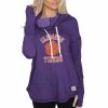 Cheap 😉 Women's Original Retro Brand Purple Clemson Tigers Funnel Neck Pullover Sweatshirt 😉 -women‘s clothing store unnamed file 2232