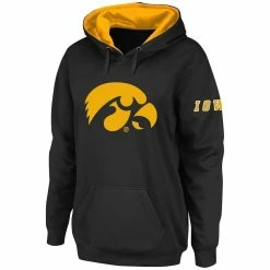 Cheap ✨ Women's Stadium Athletic Black Iowa Hawkeyes Big Logo Pullover Hoodie ❤️ -women‘s clothing store unnamed file 2268