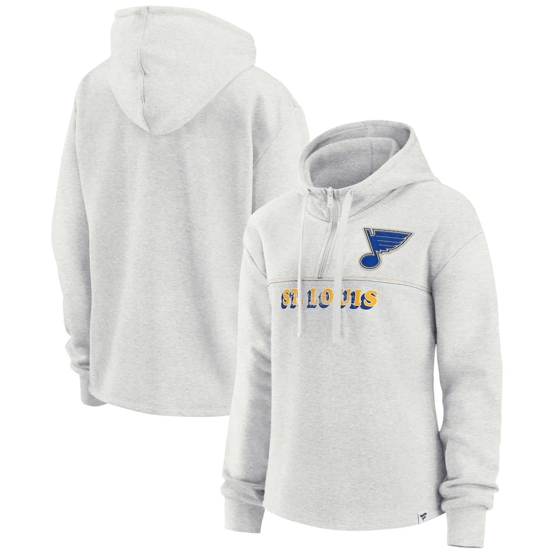Best Pirce π Women's Fanatics Branded Ash St. Louis Blues True Classics Legacy Quarter-Zip Hoodie 𧨠3 Best Pirce π Women's Fanatics Branded Ash St. Louis Blues True Classics Legacy Quarter-Zip Hoodie π§¨