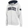 Deals 😀 Colosseum 👩 Women's Stadium Athletic White Penn State Nittany Lions Arched Name Full-Zip Hoodie 😀 -women‘s clothing store unnamed file 2299