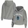 Best reviews of 😉 Women's WEAR By Erin Andrews Gray Howard Bison Mixed Media Cropped Pullover Hoodie 😀 -women‘s clothing store unnamed file 2317