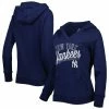 Best Pirce 🥰 Women's Fanatics Branded Navy New York Yankees Simplicity Crossover V-Neck Pullover Hoodie 😀 -women‘s clothing store unnamed file 2345