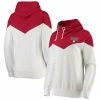 Flash Sale ✨ Women's Gameday Couture White/Crimson Indiana Hoosiers Old School Arrow Blocked Cowl Neck Tri-Blend Pullover Hoodie 🔥