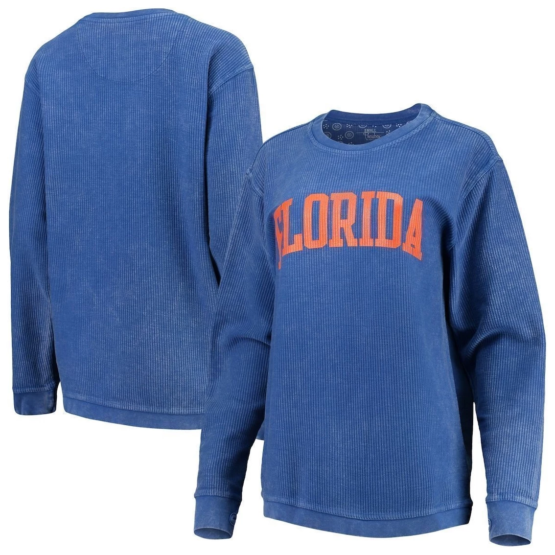 Deals π Women's Pressbox Royal Florida Gators Comfy Cord Vintage Wash Basic Arch Pullover Sweatshirt β€οΈ 4 Deals π Women's Pressbox Royal Florida Gators Comfy Cord Vintage Wash Basic Arch Pullover Sweatshirt β€οΈ - Image 2
