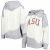 Top 10 💯 Women's Gameday Couture White/Gray Arizona State Sun Devils For The Fun Double Dip-Dyed Pullover Hoodie ✔️