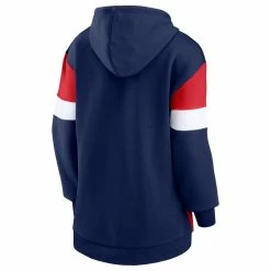 New ✨ Women's Fanatics Branded Navy/Red New England Patriots Lock It Down Pullover Hoodie 🎉 -women‘s clothing store unnamed file 2464