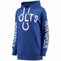 Hot Sale 😍 Women's G-III 4Her By Carl Banks Royal Indianapolis Colts Extra Point Pullover Hoodie 💯 -women‘s clothing store unnamed file 2467