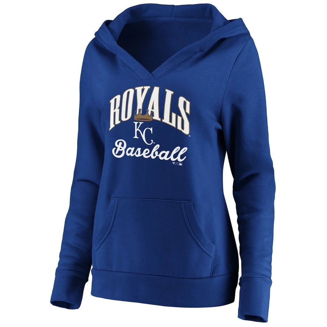 Brand new π Women's Fanatics Branded Royal Kansas City Royals Victory Script Crossover Neck Pullover Hoodie π 5 Brand new π Women's Fanatics Branded Royal Kansas City Royals Victory Script Crossover Neck Pullover Hoodie π - Image 3
