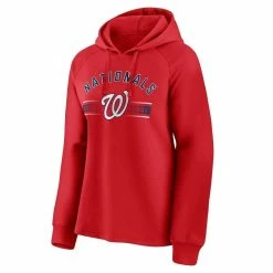 Coupon ⌛ Women's Fanatics Branded Red Washington Nationals Perfect Play Raglan Pullover Hoodie 😍 -women‘s clothing store unnamed file 2499