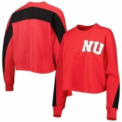 Brand new 👍 Women's Gameday Couture Scarlet Nebraska Huskers Back To Reality Colorblock Pullover Sweatshirt ⭐