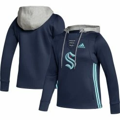 Outlet 🥰 Women's Adidas Deep Sea Blue Seattle Kraken Skate Lace Primeblue Team Pullover Hoodie ⌛ -women‘s clothing store unnamed file 2538