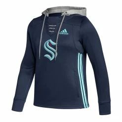 Outlet 🥰 Women's Adidas Deep Sea Blue Seattle Kraken Skate Lace Primeblue Team Pullover Hoodie ⌛ -women‘s clothing store unnamed file 2539