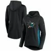 Flash Sale 🔥 Women's Fanatics Branded Black/Teal San Jose Sharks Authentic Pro Locker Room Pullover Hoodie 😍 -women‘s clothing store unnamed file 2541