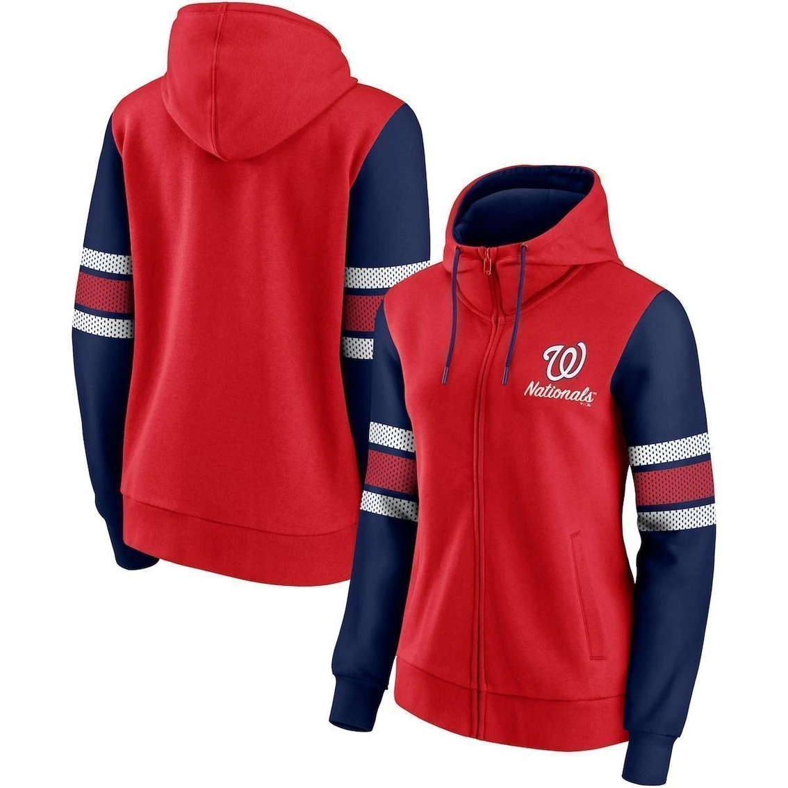 Budget π Women's Fanatics Branded Red/Navy Washington Nationals Primary Script Full-Zip Hoodie β 4 Budget π Women's Fanatics Branded Red/Navy Washington Nationals Primary Script Full-Zip Hoodie β - Image 2
