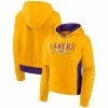 Best deal 🔔 Women's Fanatics Branded Gold Los Angeles Lakers Iconic Halftime Colorblock Pullover Hoodie 👏 -women‘s clothing store unnamed file 2557