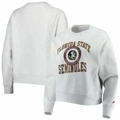 Hot Sale ⭐ Women's League Collegiate Wear Ash Florida State Seminoles Boxy Sweatshirt 😀 -women‘s clothing store unnamed file 2574