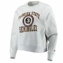 Hot Sale ⭐ Women's League Collegiate Wear Ash Florida State Seminoles Boxy Sweatshirt 😀 -women‘s clothing store unnamed file 2575