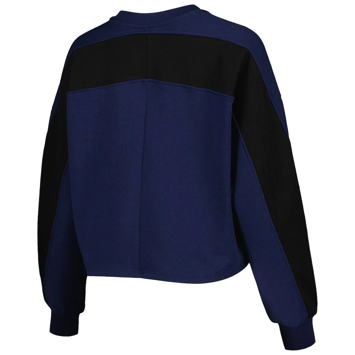 Hot Sale π₯ Women's Gameday Couture Navy Michigan Wolverines Back To Reality Colorblock Pullover Sweatshirt π₯ 6 Hot Sale π₯ Women's Gameday Couture Navy Michigan Wolverines Back To Reality Colorblock Pullover Sweatshirt π₯ - Image 4