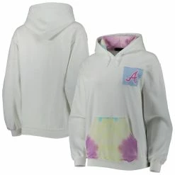 Best reviews of 😀 Women's Refried Apparel White Atlanta Braves Tie-Dye Pullover Hoodie ❤️