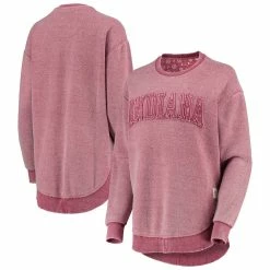 Best reviews of 🔥 Women's Pressbox Crimson Indiana Hoosiers Ponchoville Pullover Sweatshirt 🥰