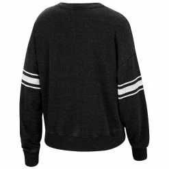 Wholesale 💯 Women's Top Of The World Black Oklahoma Sooners Camden Sleeve Stripe Washed Pullover Sweatshirt 🧨 -women‘s clothing store unnamed file 2664