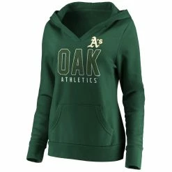 Top 10 🤩 Women's Fanatics Branded Green Oakland Athletics Scoreboard V-Neck Pullover Hoodie 🥰 -women‘s clothing store unnamed file 2703