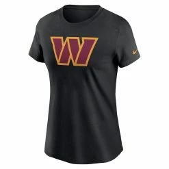 Coupon 😉 Women's Nike Black Washington Commanders Logo Cotton Essential T-Shirt ✔️ -women‘s clothing store unnamed file 271
