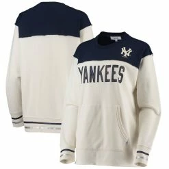 Brand new 💯 Women's Touch Cream/Navy New York Yankees Touch Free Agency Pullover Sweatshirt 🥰