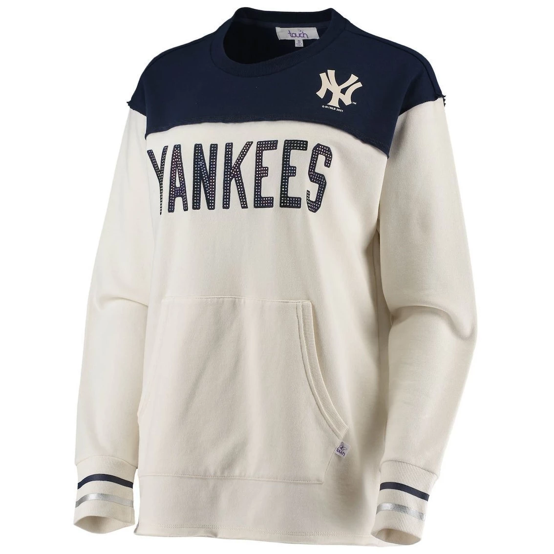 Brand new π― Women's Touch Cream/Navy New York Yankees Touch Free Agency Pullover Sweatshirt π₯° 5 Brand new π― Women's Touch Cream/Navy New York Yankees Touch Free Agency Pullover Sweatshirt π₯° - Image 3