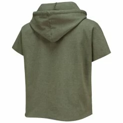 Cheapest 🔔 Women's Original Retro Brand Olive Alabama Crimson Tide Cropped Tri-Blend Short Sleeve Pullover Hoodie 😉 -women‘s clothing store unnamed file 2720