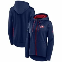 Deals 🌟 Women's Fanatics Branded Navy Montreal Canadiens Authentic Pro Rink Full-Zip Hoodie ⭐ -women‘s clothing store unnamed file 2760