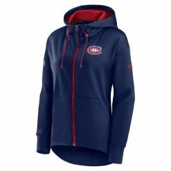 Deals 🌟 Women's Fanatics Branded Navy Montreal Canadiens Authentic Pro Rink Full-Zip Hoodie ⭐ -women‘s clothing store unnamed file 2761
