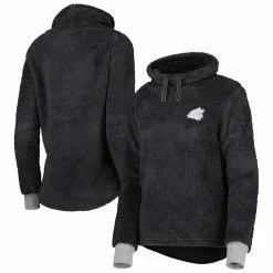 Brand new 🤩 Camp David 👩 Women's Charcoal Washington State Cougars Fluffy Cowl Pullover 🧨