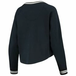 Deals 😀 Women's Pressbox Navy West Virginia Mountaineers Cali Cozy Raglan Crop Pullover Sweatshirt 🥰 -women‘s clothing store unnamed file 2784