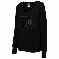 Cheap 😉 Women's Cuce Black Philadelphia Flyers Rhinestone V-Neck Pullover Sweatshirt 👏 -women‘s clothing store unnamed file 2787