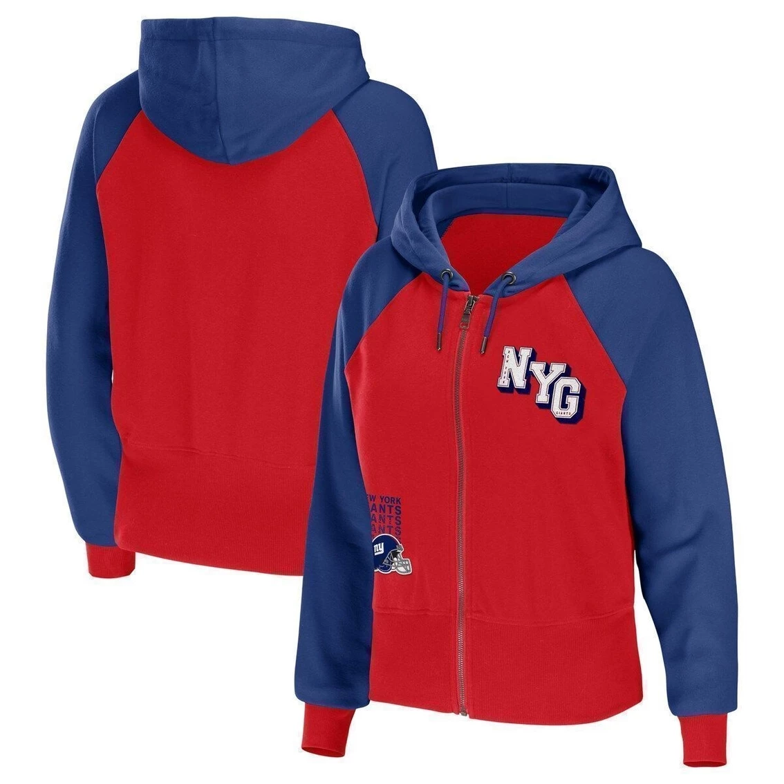 Best Pirce π Women's WEAR By Erin Andrews Red New York Giants Colorblock Full-Zip Hoodie β 4 Best Pirce π Women's WEAR By Erin Andrews Red New York Giants Colorblock Full-Zip Hoodie β - Image 2