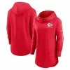 Wholesale ⌛ Women's Nike Red Kansas City Chiefs Minimal Statement Raglan Funnel Neck Pullover Hoodie 🥰