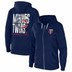 Top 10 ✨ Women's WEAR By Erin Andrews Navy Minnesota Twins Sponge Fleece Full-Zip Hoodie ✨