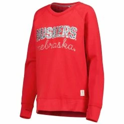 Cheap 🧨 Women's Pressbox Scarlet Nebraska Huskers Steamboat Animal Print Raglan Pullover Sweatshirt 😉 -women‘s clothing store unnamed file 2831