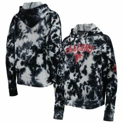 Outlet 🌟 Women's New Era Black Atlanta Falcons Cloud Dye Fleece Pullover Hoodie ✨ -women‘s clothing store unnamed file 2834