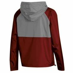 Deals 💯 Women's Champion Crimson Oklahoma Sooners Colorblocked Packable Raglan Half-Zip Hoodie Jacket 🌟 -women‘s clothing store unnamed file 2842