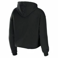 Buy 👍 Women's WEAR By Erin Andrews Black Cleveland Browns Cropped Sponge Fleece Pullover Hoodie 🎉 -women‘s clothing store unnamed file 2862