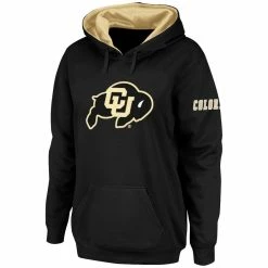 Wholesale 🧨 Women's Stadium Athletic Black Colorado Buffaloes Big Logo Pullover Hoodie 😉